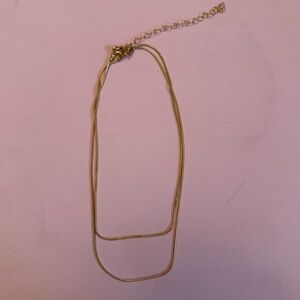Gold Double Layer Necklace